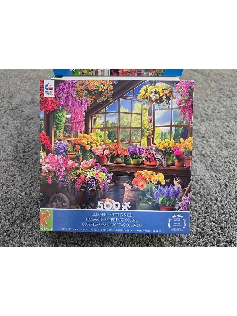 Ceaco Colorful Potting Shed Jessica White 500pc #2415-55